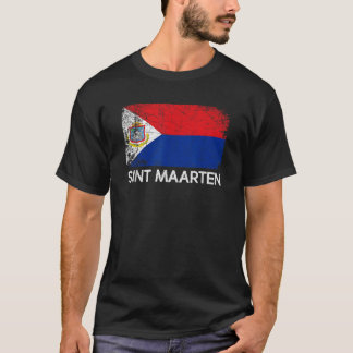 St Maarten Flag T Shirt Vintage Made In Sint Maart