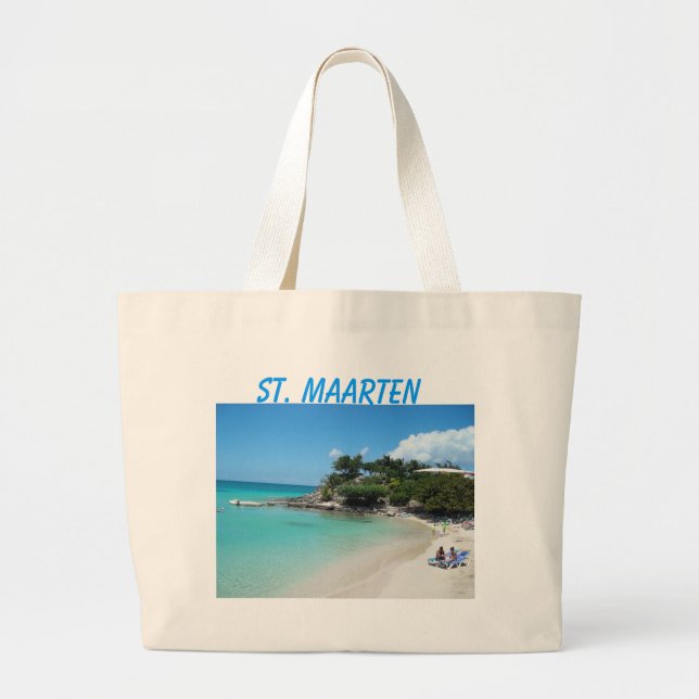 St. Maarten Large Tote Bag (Front)
