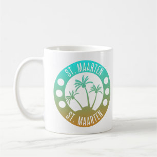 St. Maarten Ocean Aqua Blue Gradient Sint Martin  Coffee Mug