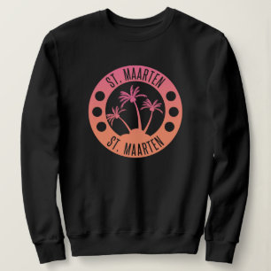 St. Maarten Pink and Coral Gradient Sint Martin Sweatshirt