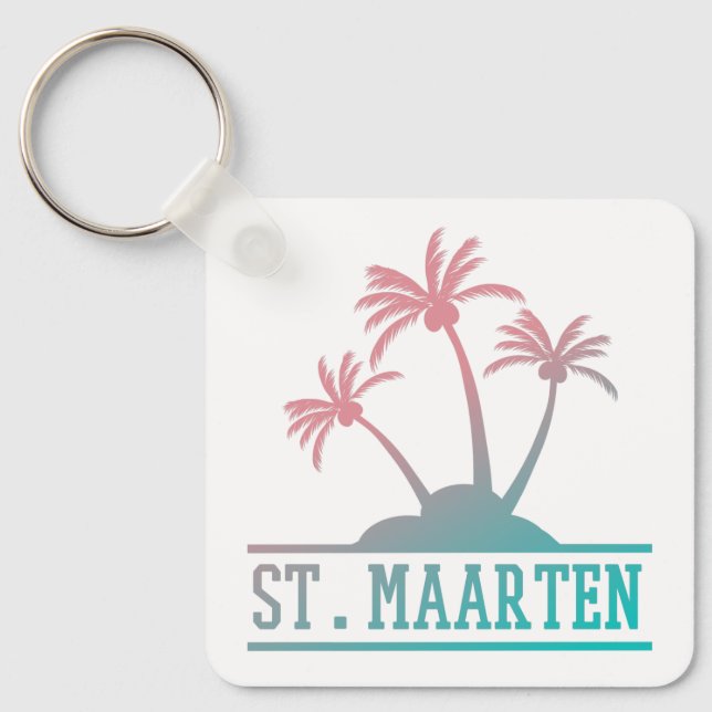 St. Maarten | Sint Martin Gradient  Key Ring (Front)