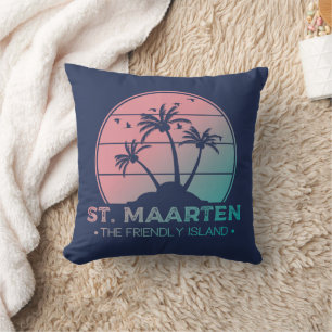 St. Maarten   Sint Martin Retro Gradient Cushion