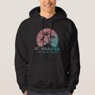 St. Maarten   Sint Martin Retro Gradient  Hoodie