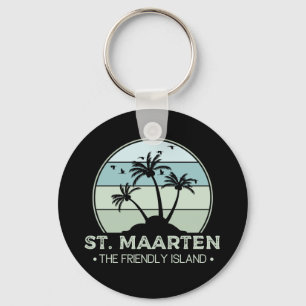 St. Maarten The friendly Island retro Sint Martin Key Ring