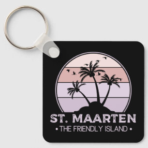 St. Maarten The friendly Island retro Sint Martin Key Ring