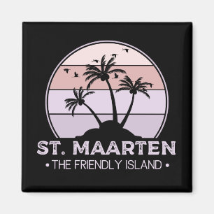 St. Maarten The friendly Island retro Sint Martin Magnet