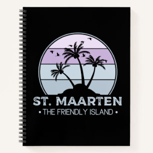 St. Maarten The friendly Island retro Sint Martin Notebook