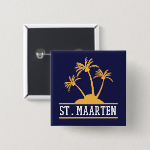 St. Maarten The friendly Island Sint Martin 15 Cm Square Badge