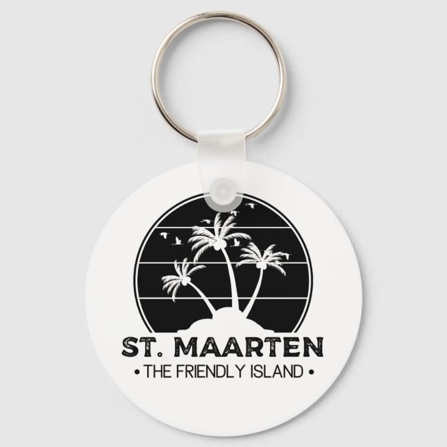 St. Maarten The friendly Island Sint Martin Key Ring (Front)
