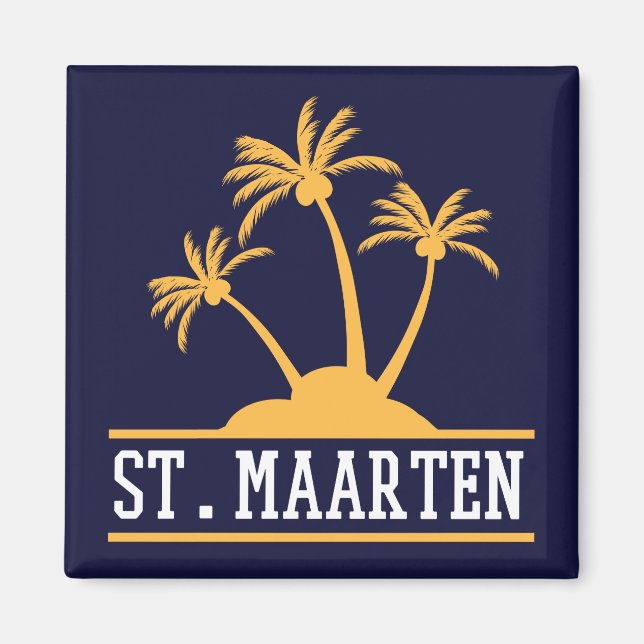 St. Maarten The friendly Island Sint Martin Magnet (Front)
