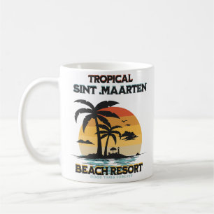 St. Maarten Tropical Beach Resort Coffee Mug