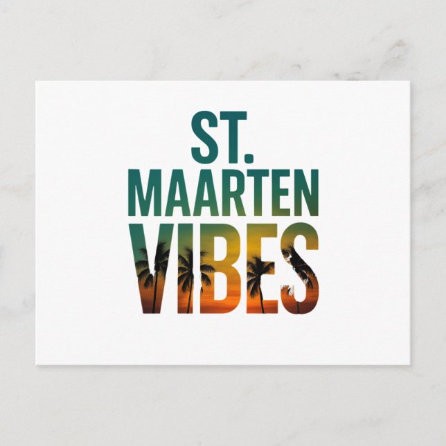 St. Maarten vibes Caribbean island postcard (Front)