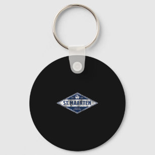 St. Maarten Vintage Dge Men Women Cruise Vacation Key Ring