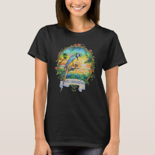 St Maarten West Indies Vintage Tropical Parrot V T-Shirt