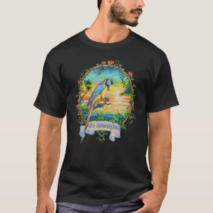 St  Maarten  West Indies Vintage Tropical Parrot V T-Shirt