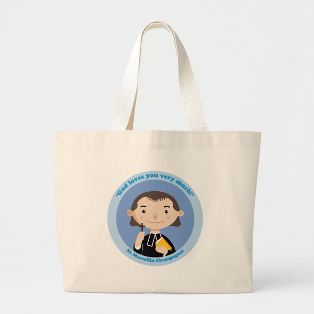 St. Marcellin Champagnat Large Tote Bag (Front)