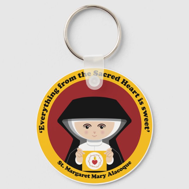 St. Margaret Mary Alacoque Key Ring (Front)