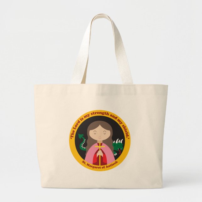 St. Margaret of Antioch Large Tote Bag (Front)
