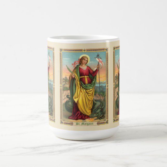 St. Margaret with Dragon and Resurrection Banner Coffee Mug (Center)