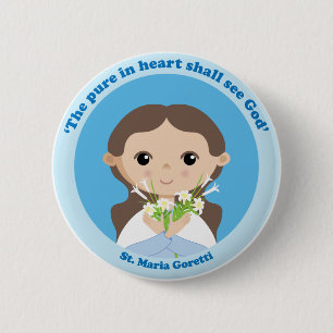 St. Maria Goretti 6 Cm Round Badge