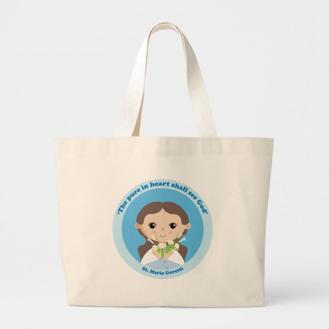 St. Maria Goretti Large Tote Bag (Front)
