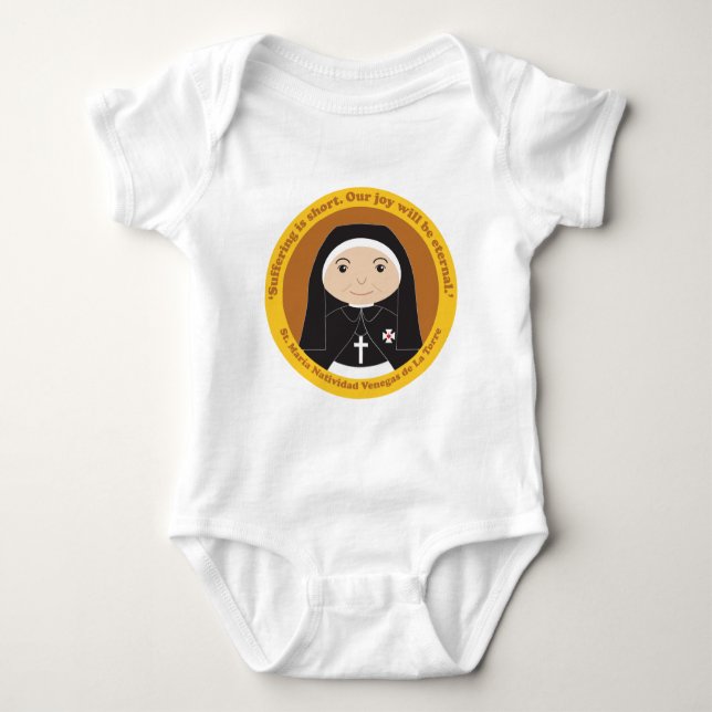 St. María Natividad Venegas de La Torre Baby Bodysuit (Front)