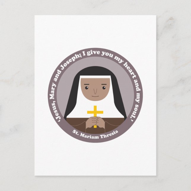 St. Mariam Thresia Postcard (Front)
