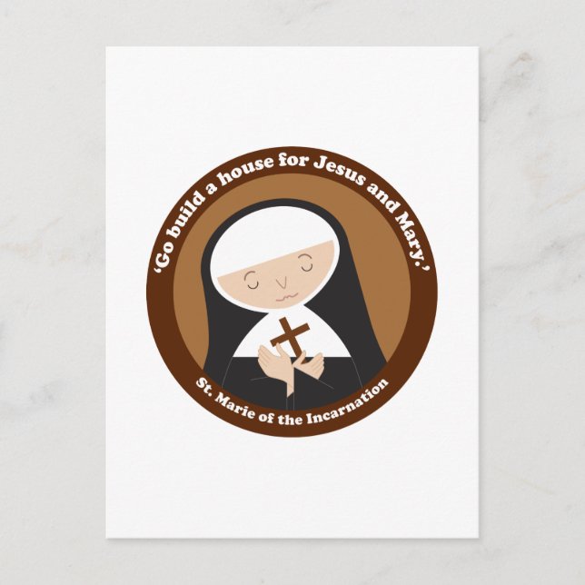 St. Marie of the Incarnation Postcard (Front)