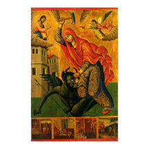 St. Marina (Margaret) icon poster