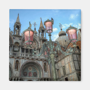 St. Marks and Lamp, Venice, Italy Magnet
