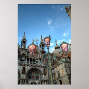 St. Marks and Lamp, Venice, Italy Poster