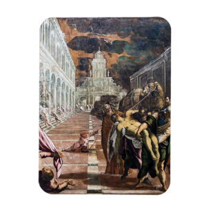 St Mark's Body Brought to Venice by Jacopo Tintore Magnet