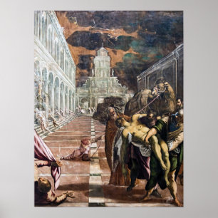 St Mark's Body Brought to Venice by Jacopo Tintore Poster