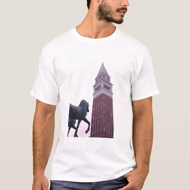 St. Marks Campanile, the Bronze Horses San Marco T-Shirt (Front)