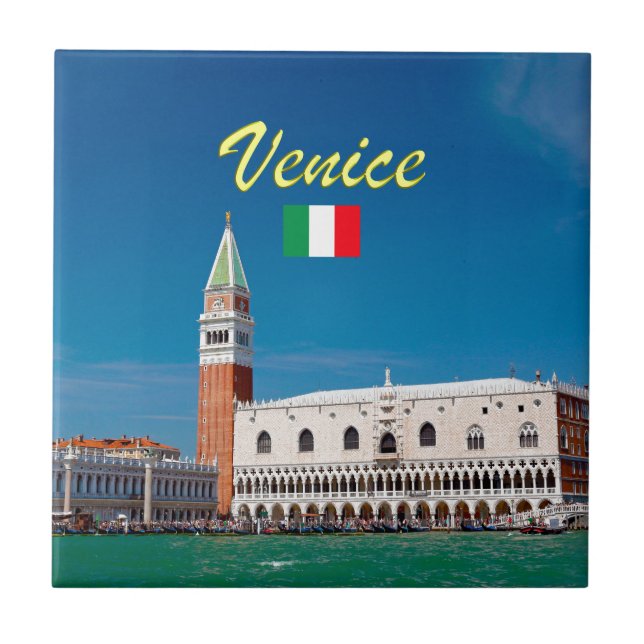 St Mark's Campanile Venice Italy - Pro Photo Ceramic Tile (Front)
