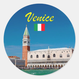 St Mark's Campanile Venice Italy - Pro Photo Classic Round Sticker