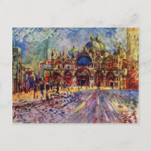 St. Mark'S Square In Venice By Pierre-Auguste Postcard