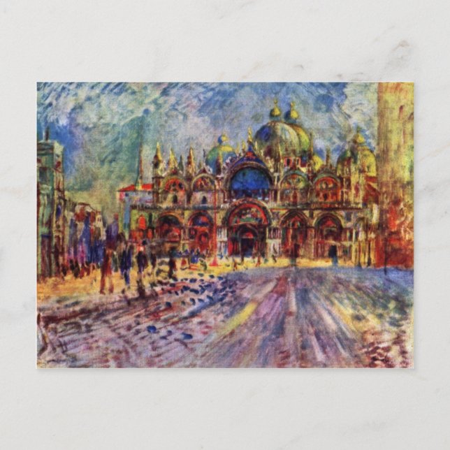 St. Mark'S Square In Venice By Pierre-Auguste Postcard (Front)