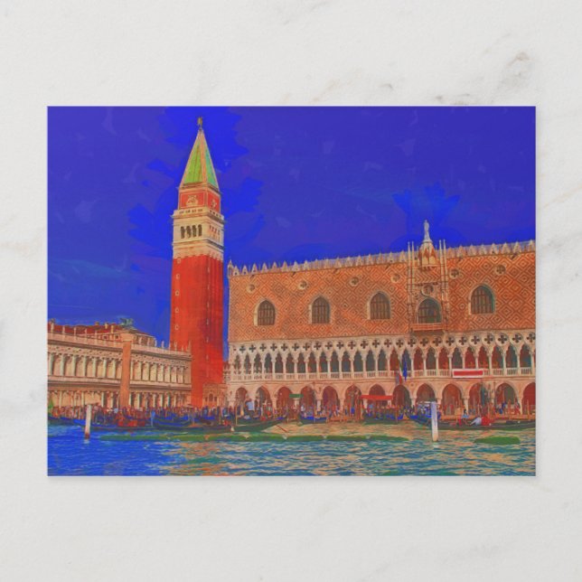 St Mark's Square Piazzetta painting Postcard (Front)
