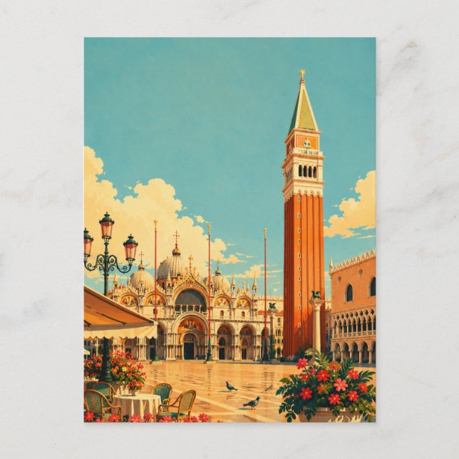 St Mark's Square Venice Italy Piazza San Marco Postcard (Front)
