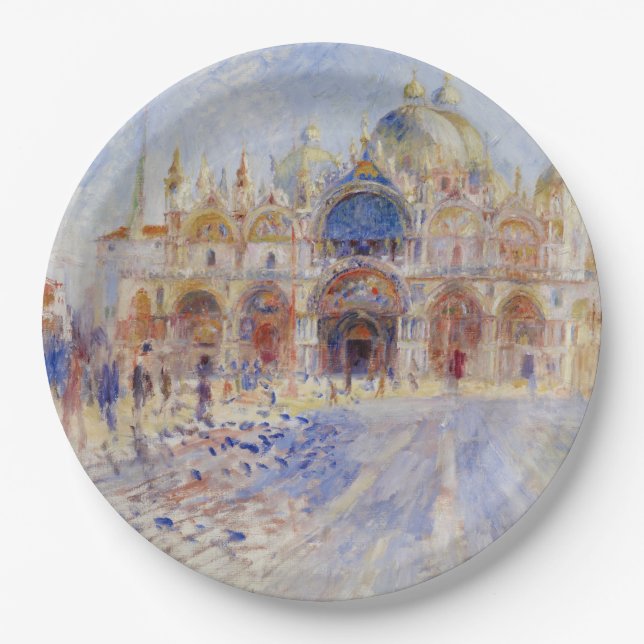 St Mark's Square, Venice (Piazza San Marco) Paper Plate (Front)