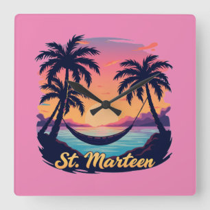 ST. MARTEEN SQUARE WALL CLOCK