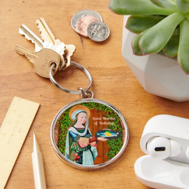St. Martha of Bethany in Her Kitchen (Detail) Key Ring (Desk)