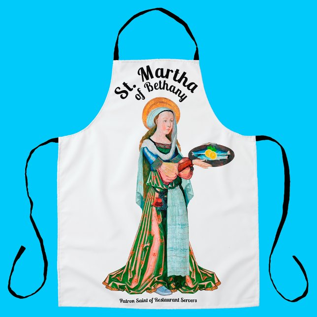 St. Martha of Bethany in Her Kitchen (Plain) Apron (Creator Uploaded)
