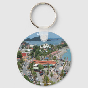 St. Martin and Marigot Bay Photo Key Ring