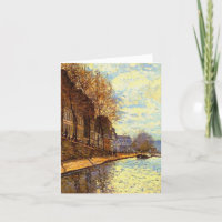 St Martin Canal by Sisley Impressionist Painting