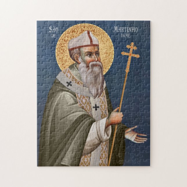 St. Martin of Braga Orthodox Christian Icon Jigsaw Puzzle (Vertical)