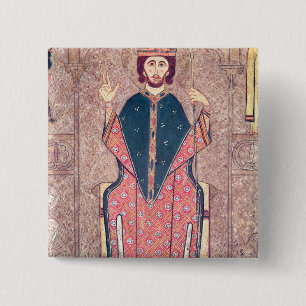 St. Martin of Tours, detail from an altar 15 Cm Square Badge