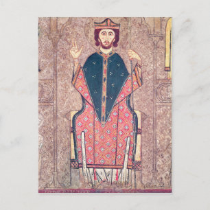 St. Martin of Tours, detail from an altar Postcard