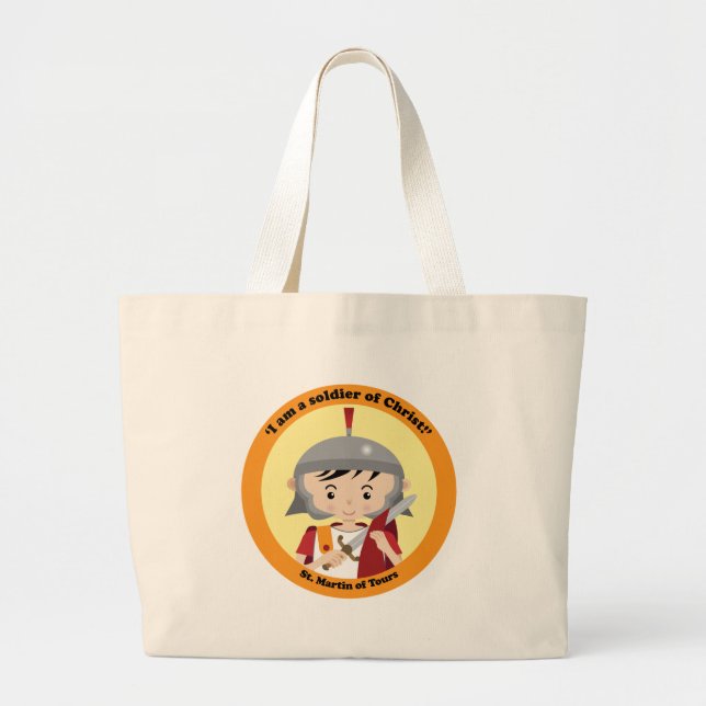 St. Martin of Tours Large Tote Bag (Front)